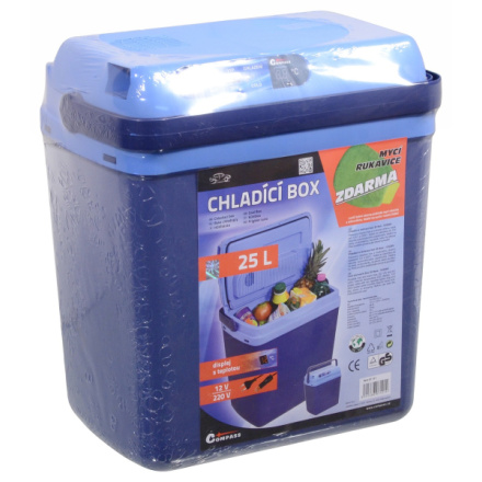 Chladící box  25litrů BLUE 230/12V displej s teplotou, 07121