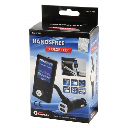 Hands free FM transmitter LCD COLOR, 07722