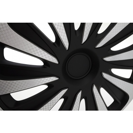 Kryty kol 16" CALIBER Carbon (sada) silver/black, 32526