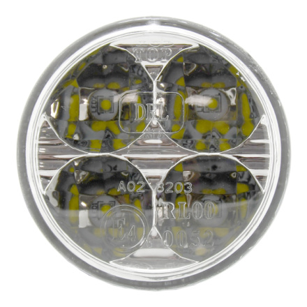 Světla denního svícení 4 HIGH POWER LED 12V/24V (kulatá 70 mm), 33551