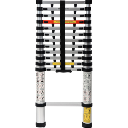 Žebřík teleskopický 13 stupňů 3,8 m, nosnost 150kg, TO-17702