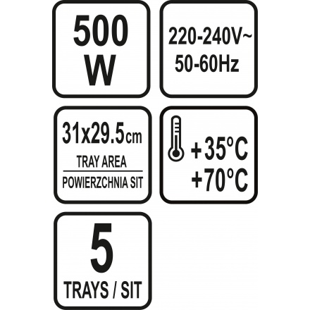 Sušička potravin 5 pater 420-500W, TO-68270