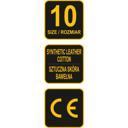 Rukavice pracovní bavlna/syntetická kůže vel. 10, TO-74060