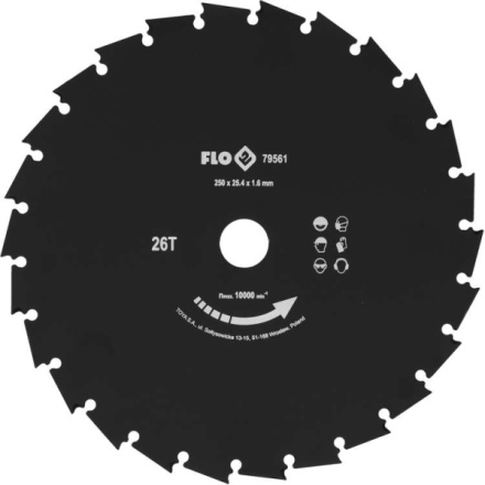 Ocelový žací kotouč pro křovinořez 250 mm, TO-79561