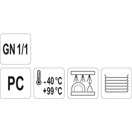 Víko pro gastronádobu PC GN 1/1, YG-00434