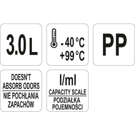 Džbán s odměrkou 3000ml, YG-07287