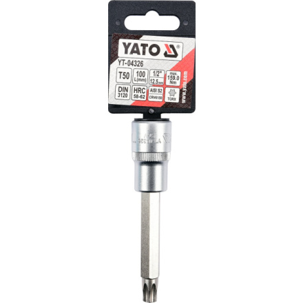 Nástavec prodloužený 1/2" bit Torx T50, YT-04326