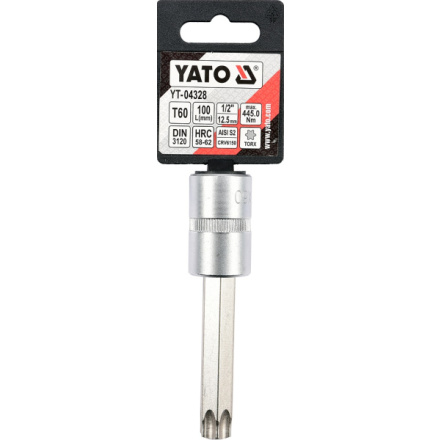 Nástavec prodloužený 1/2" bit Torx T60, YT-04328