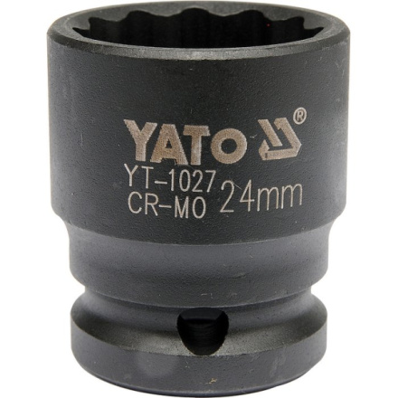 Nástavec 1/2" rázový dvanáctihranný 24 mm CrMo, YT-1027