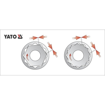 Nástavec 1/2" 10 mm dvanáctihranný, YT-1272