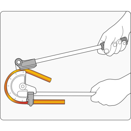 Ohybačka na trubky Al, Cu, 180°, pr. 5/8" - 16mm, YT-21845