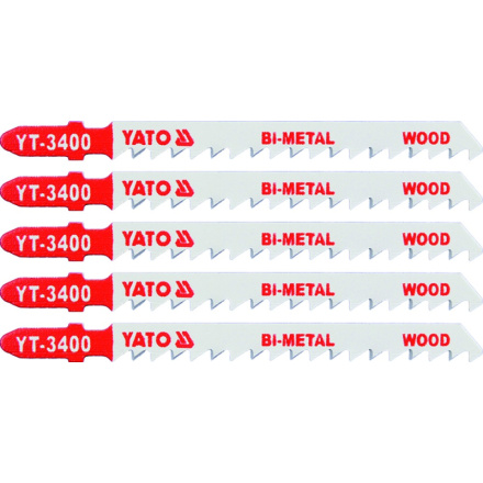 List do přímočaré pily 100 mm na dřevo TPI6 5 ks Bi-Metal, YT-3400