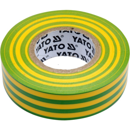 Izolační páska elektrikářská PVC 19mm / 20m žluto-zelená, YT-81655