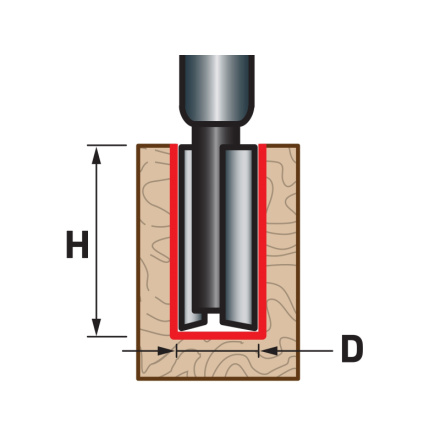 fréza drážkovací do dřeva, D6,3 x H25 8802111