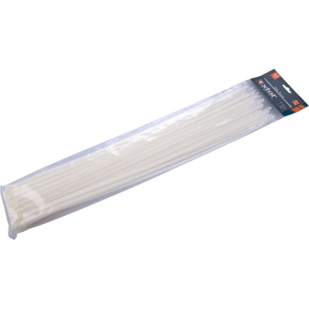 pásky stahovací na kabely bílé, 540x7,6mm, 50ks, nylon PA66 8856122