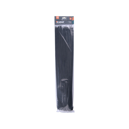 pásky stahovací na kabely černé, 500x4,8mm, 100ks, nylon PA66 8856168