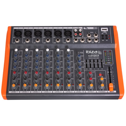 MX801 Ibiza Sound analogový mix. pult 06-1-1027