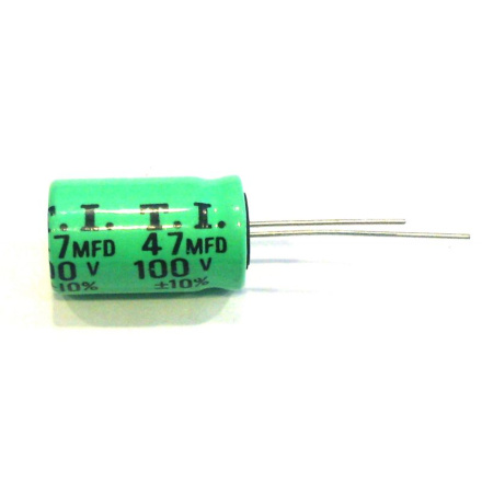 C 47/100V Radial zelený kondenzátor 21-7-1029