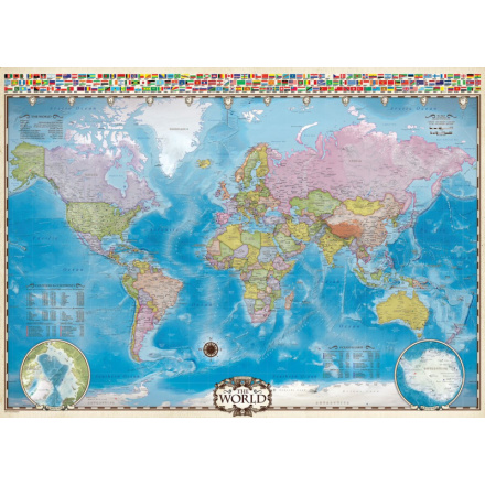 EUROGRAPHICS Puzzle Mapa světa 1000 dílků 113637