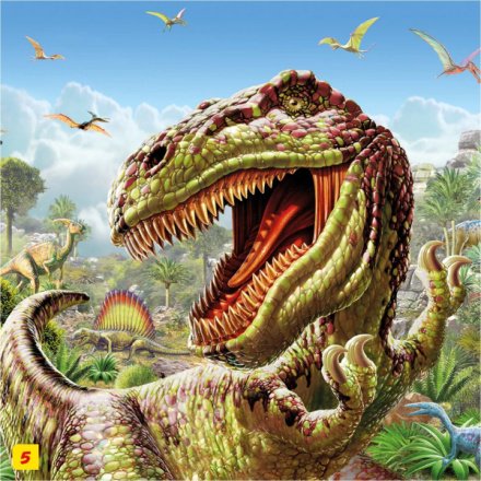 Puzzle s figurkou dinosaura: Tyrannosaurus Rex 60 dílků 115850