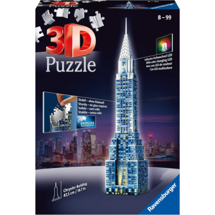 RAVENSBURGER Svítící 3D puzzle Noční edice Chrysler Building 216 dílků 116116