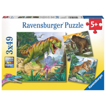 RAVENSBURGER Puzzle Pravěcí vládci 3x49 dílků 116159