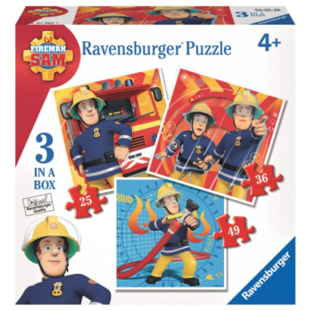 RAVENSBURGER Puzzle Požárník Sam 3v1 (25,36,49 dílků) 116447