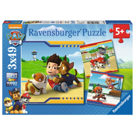 RAVENSBURGER Puzzle Tlapková patrola: Hrdinové 3x49 dílků 116594