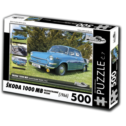 RETRO-AUTA Puzzle č. 7 Škoda 1000 MB (1966) 500 dílků 117424