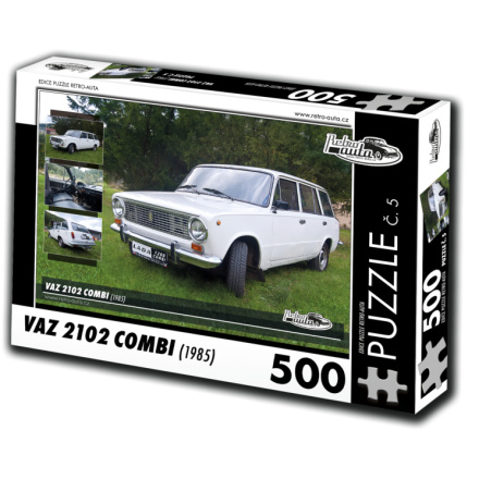 RETRO-AUTA Puzzle č. 5 VAZ 2102 Combi (1985) 500 dílků 117426