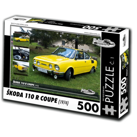 RETRO-AUTA Puzzle č. 1 Škoda 110 R Coupe (1974) 500 dílků 117430