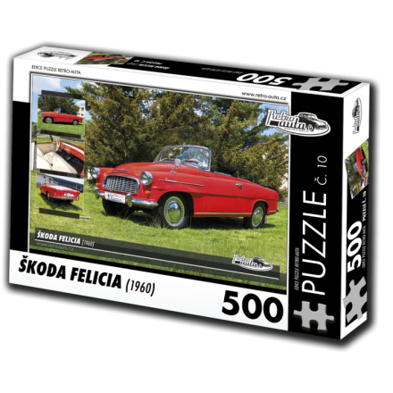 RETRO-AUTA Puzzle č. 10 Škoda Felicia (1960) 500 dílků 117432