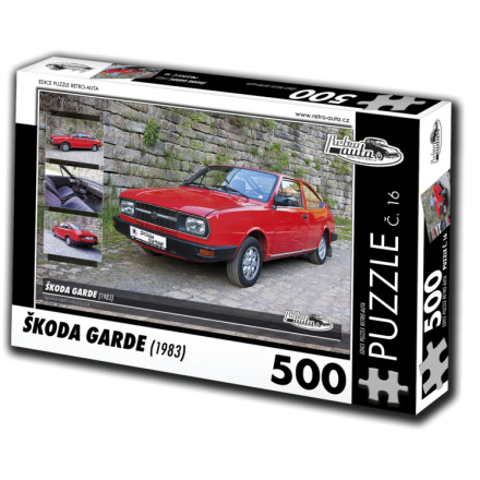 RETRO-AUTA Puzzle č. 16 Škoda Garde (1983) 500 dílků 117438