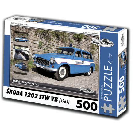 RETRO-AUTA Puzzle č. 17 Škoda 1202 STW VB (1965) 500 dílků 117439