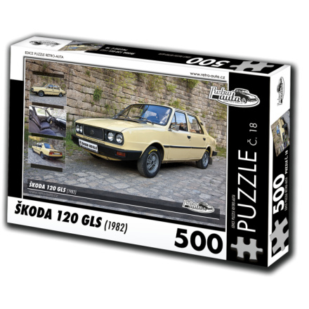 RETRO-AUTA Puzzle č. 18 Škoda 120 GLS (1982) 500 dílků 117440
