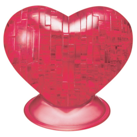 HCM KINZEL 3D Crystal puzzle Srdce červené 46 dílků 118065
