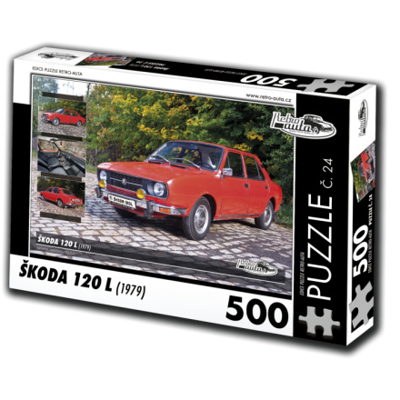 RETRO-AUTA Puzzle č. 24 Škoda 120 L (1979) 500 dílků 118103