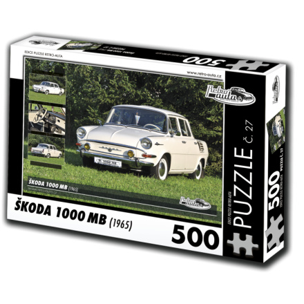 RETRO-AUTA Puzzle č. 27 Škoda 1000 MB (1965) 500 dílků 118106