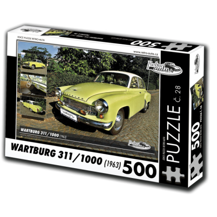 RETRO-AUTA Puzzle č. 28 Wartburg 311,1000 (1963) 500 dílků 118107