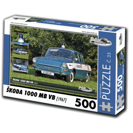 RETRO-AUTA Puzzle č. 33 Škoda 1000 MB VB (1967) 500 dílků 118112