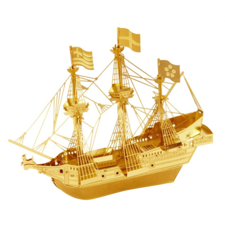 METAL EARTH 3D puzzle Loď Golden Hind (zlatá) 118198