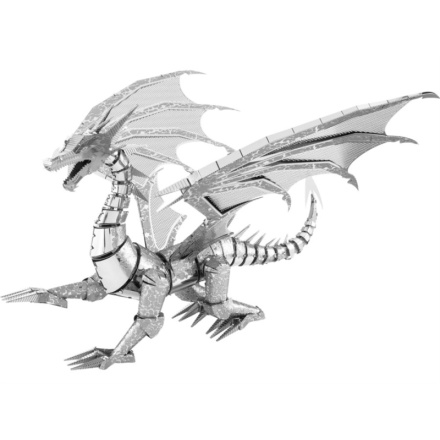 METAL EARTH 3D puzzle Stříbrný drak (ICONX) 118199