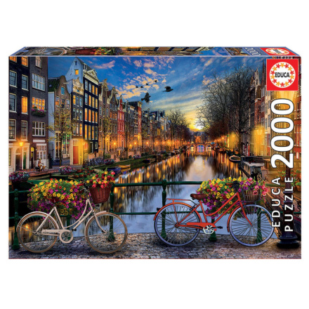 EDUCA Puzzle Romantický Amsterdam 2000 dílků 118376