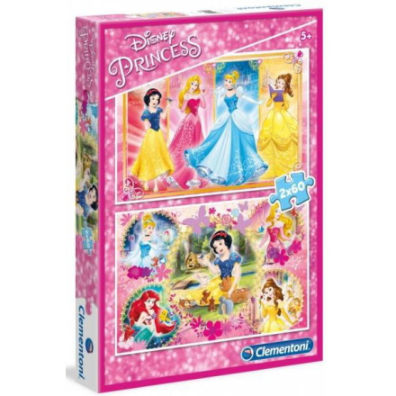 CLEMENTONI Puzzle Disney princezny: Kamarádky 2x60 dílků 118707