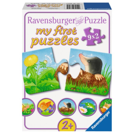 RAVENSBURGER Moje první puzzle Zvířátka na zahrádce 9x2 dílky 119838