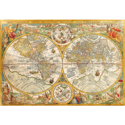 CLEMENTONI Puzzle Historická mapa světa 2000 dílků 119847