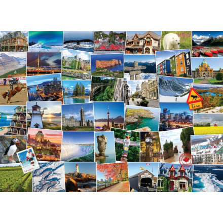 EUROGRAPHICS Puzzle Světoběžník - Kanada 1000 dílků 120186