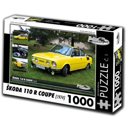 RETRO-AUTA Puzzle č. 1 ŠKODA 110 R COUPE (1974) 1000 dílků 120410