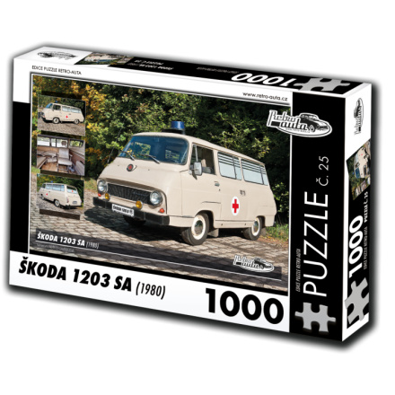 RETRO-AUTA Puzzle č. 25 Škoda 1203 SA (1980) 1000 dílků 120414