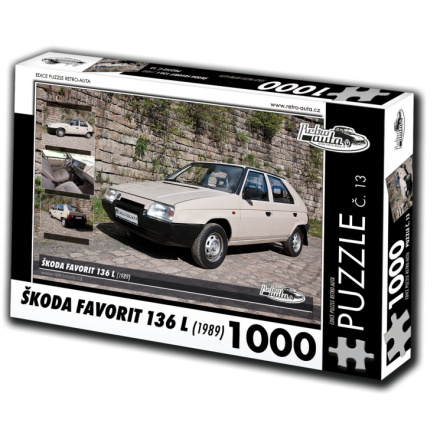 RETRO-AUTA Puzzle č. 13 Škoda Favorit 136 L (1989) 1000 dílků 120422